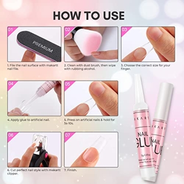 Makartt Super Strong Nail Glue for Long Lasting Nail Adhesion