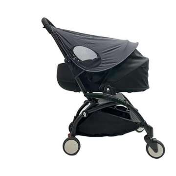 Baby Stroller Sun Shade Sun Protection Sun Shade for Strollers Car Seats Pram Pushchair Buggy Stroller Sunshade Parasol Sun Rain Shade Canopy Cover Awning Anti-UV Toddlers Stroller Canopy Sun Shade