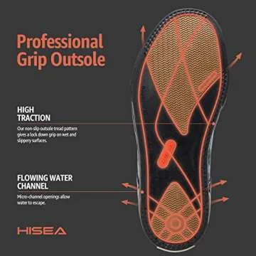 HISEA Waterproof Ankle Fishing Deck Boots - Blue Camo