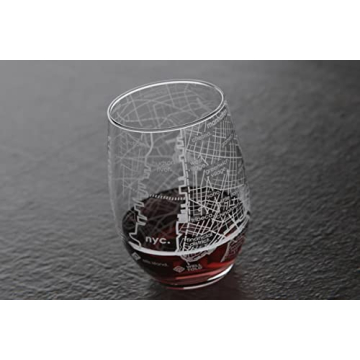 Engraved New York City Stemless Wine Glass Gift