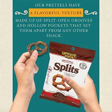 Unique Snacks Original Splits Pretzels - Delicious and Healthy Snack