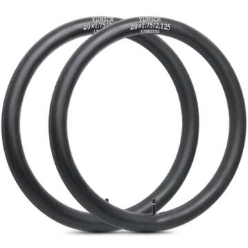 2-PCS 20" Bike Tubes 20x1.75/2.125 AV Schrader Valve 20" Bicycle Tubes Compatible with 20x1.75 20x1.90 20x1.95 20x2.0 20x2.10 20x2.125 Bike Bicycle Tire Tubes