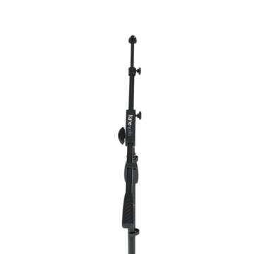 Gator Frameworks Frameworks Tripod Mic Soft Grip Twist Clutch, Boom Arm, and Both 3/8" and 5/8" Adapters Min/Max 6"/99" Microphone Stand (GFW-MIC-2020)