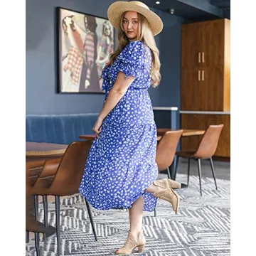 BTFBM Casual Beach Dress for Women - Summer Floral Style