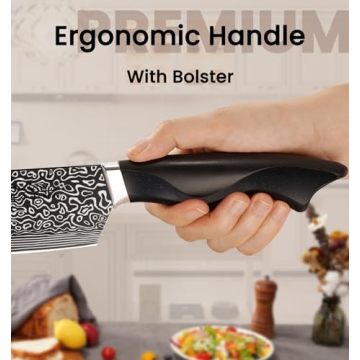 15-Piece Kitchen Knife Set with Sharpener & Block