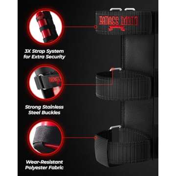 Badass Moto Accessories for Jeep Fire Extinguisher Mount Jeep Gladiator Fire Extinguisher Holder Jee...