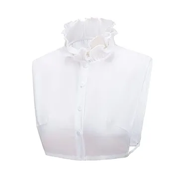 Elegant White Chiffon Dickey Collar for Women