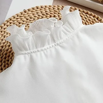 Elegant White Chiffon Dickey Collar for Women