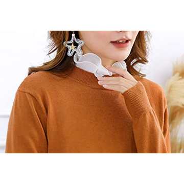 Elegant White Chiffon Dickey Collar for Women