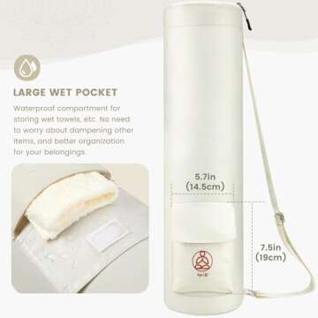 Gonex Yoga Mat Bag, Yoga Mat Carrier Full-Zip Exercise Yoga Mat Carry Bag for Women Men with a Wet P...