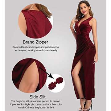 Luxurious Velvet Long Dress for Winter Weddings by Ababalaya