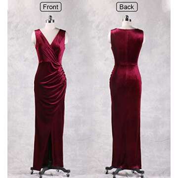Luxurious Velvet Long Dress for Winter Weddings by Ababalaya