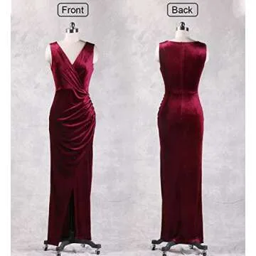 Luxurious Velvet Long Dress for Winter Weddings by Ababalaya