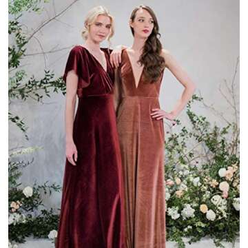 Luxurious Velvet Long Dress for Winter Weddings by Ababalaya