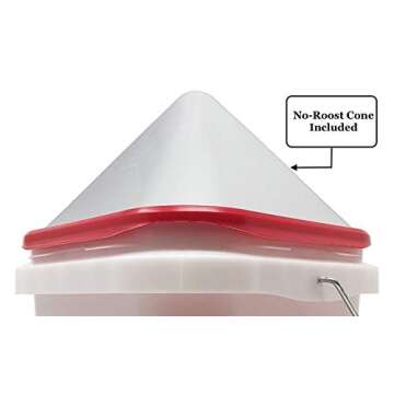 RentACoop 2 Gallon Chicken BPA-Free Plastic Bucket Waterer Set with 4 Horizontal Nipples - Corner Placement