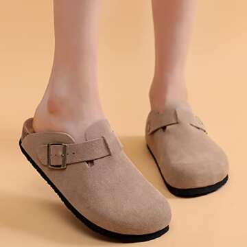 guoluofei Clogs for Women, Womens Clogs- Mules House Slipers with Arch Support and Adjustable Buckle...