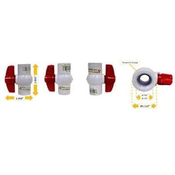 Valterra 700-12F PVC Ball Valve, White, 1/2" FPT for Durable Plumbing Solutions