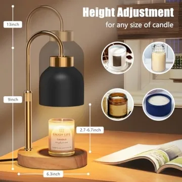 Seenlast Candle Warmer Lamp with Adjustable Timer and Height