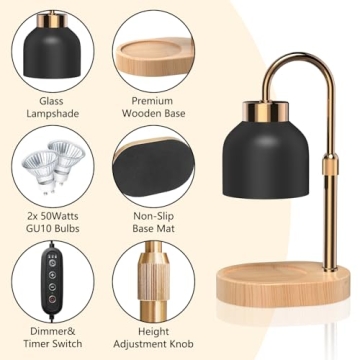 Seenlast Candle Warmer Lamp with Adjustable Timer and Height