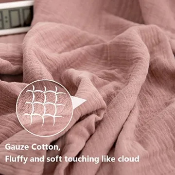 Comfortable Dusty Rose Cotton Throw Blanket for Home