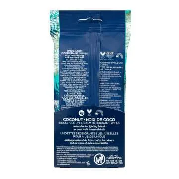 Coconut Deodorant Wipes – Travel-Friendly & Vegan