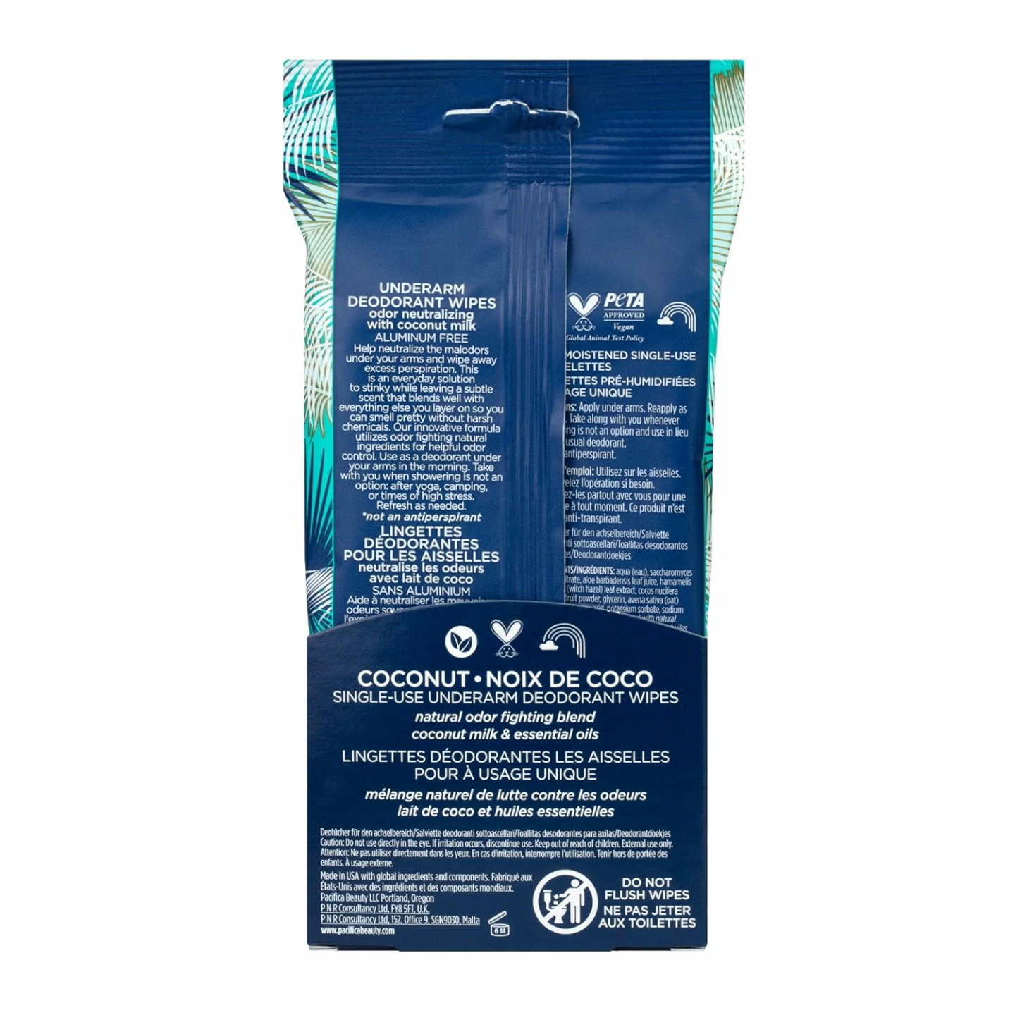 Coconut Deodorant Wipes – Travel-Friendly & Vegan