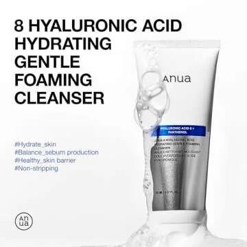 ANUA Gentle Double Cleanser Duo for Facial Cleansing : Heartleaf Pore Control Cleansing Oil Mild & Hydrating Gentle Foaming Cleanser for Double Cleansing, Daily Facial Cleanser, Korean Skincare