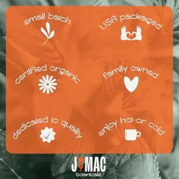 J MAC BOTANICALS Organic Spearmint Tea (50 Teabags), USDA Certified