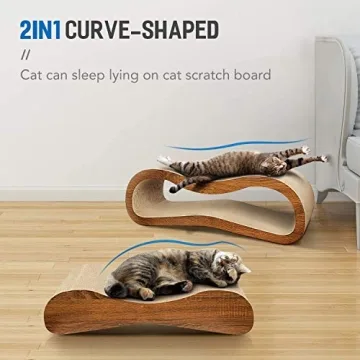 Durable 2-in-1 Cat Scratching Lounge Bed for Cats