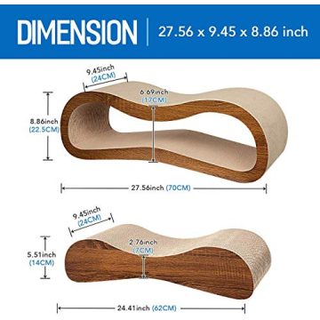 Durable 2-in-1 Cat Scratching Lounge Bed for Cats