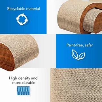 Durable 2-in-1 Cat Scratching Lounge Bed for Cats