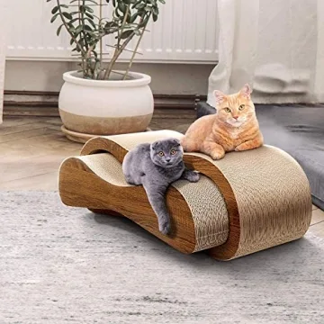 Durable 2-in-1 Cat Scratching Lounge Bed for Cats