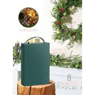 Brightown Pre-lit Christmas Garland with Lights, 6 Feet 20 LED Battery Operated Christmas Lights with Pine Cones, Berry, Eucalyptus Leaves, Indoor Christmas Decorations for Stairs, Fireplace, Door