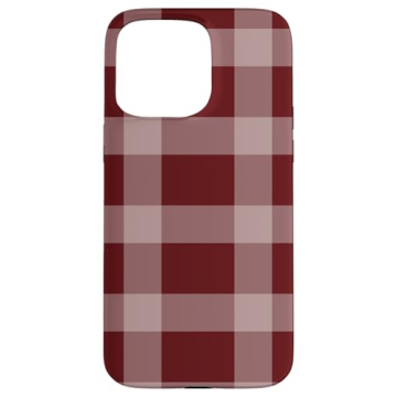 iPhone 15 Pro Max iPhone Aesthetic Maroon Plaid Fall Phone Case Case