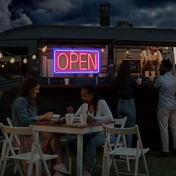 KABOER Neon Open Sign - Bright LED Business Sign
