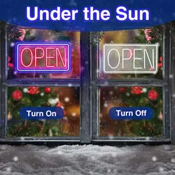 KABOER Neon Open Sign - Bright LED Business Sign