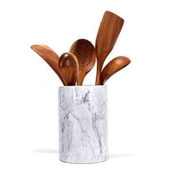 Kota Japan White Marble Stone Wine and Champagne Bottle Chiller Cooler - 7" X 5" | Elegant Kitchen Utensil Holder | Must Have Wine Chiller for Your Home | Impress Your Guests at Next Party or Event!