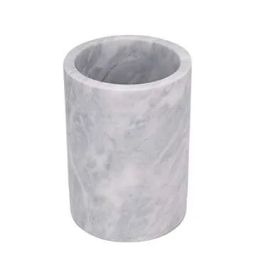Kota Japan White Marble Stone Wine and Champagne Bottle Chiller Cooler - 7" X 5" | Elegant Kitchen Utensil Holder | Must Have Wine Chiller for Your Home | Impress Your Guests at Next Party or Event!