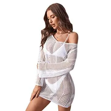 Floerns Women's Crochet Beach Cover Up - Stylish Summer Essential