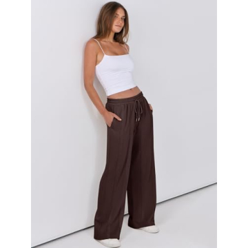 High Waist Wide Leg Sweatpants for Women Comfort