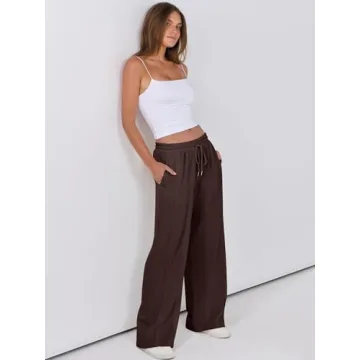High Waist Wide Leg Sweatpants for Women Comfort