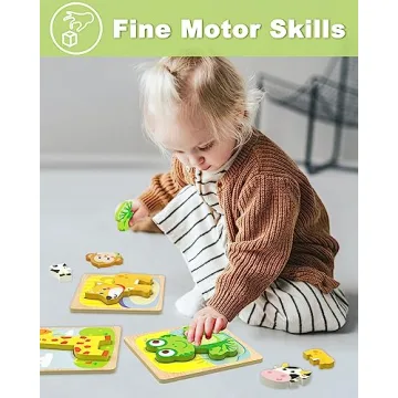 Montessori Animal Puzzles for Toddlers 1-3 Years