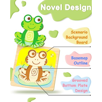 Montessori Animal Puzzles for Toddlers 1-3 Years