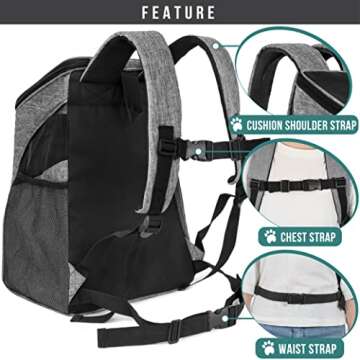 PetAmi Small Dogs & Cat Backpack Carrier for Travel