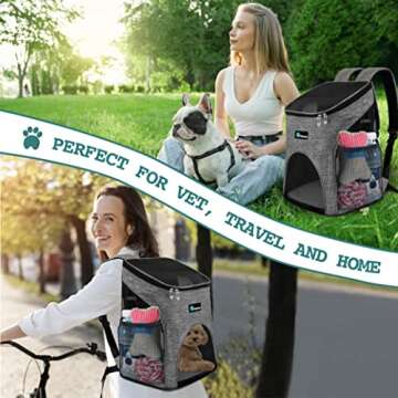 PetAmi Small Dogs & Cat Backpack Carrier for Travel