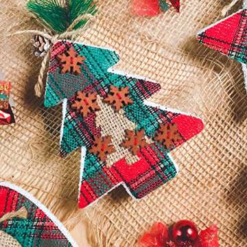 FOMIYES Snowflake Buttons: Wooden Christmas Snowflake Buttons - 100Pcs 18mm Sewing Buttons for Crafts Christmas Embellishments DIY Christmas Tree Ornaments for Winter Party Home Decor