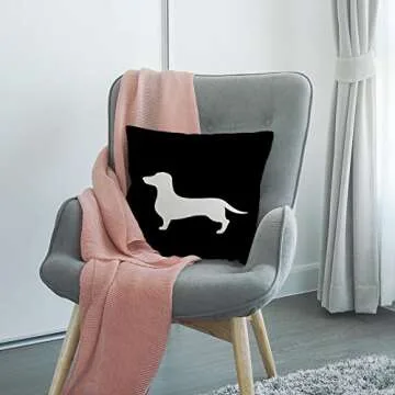 Stylish Dachshund Decorative Throw Pillow Cover Case