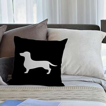 Stylish Dachshund Decorative Throw Pillow Cover Case