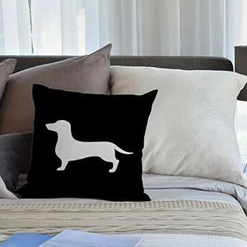 Stylish Dachshund Decorative Throw Pillow Cover Case
