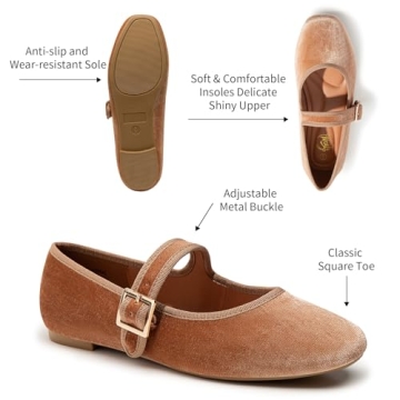 Trary Mary Jane Shoes Women – Elegant Ballet Flats